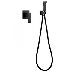 Смеситель с гигиеническим душем встраиваемый Abber Daheim со скрытой частью в комплекте черный (AF8225B)