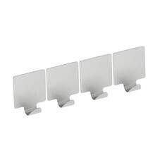 Крючок для ванной Fora одинарный самоклеящийся металл хром (4 шт.) (H44/9080)