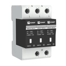 Ограничитель напряжения модульный EKF PROxima 230 В 5 кА 3P (opv-d3)