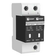 Ограничитель напряжения модульный EKF PROxima 230 В 5 кА 2P (opv-d2)