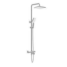 Душевая система Corsa Deco Thermo с верхним душем с лейкой с изливом хром (SSFT02-300QQ)