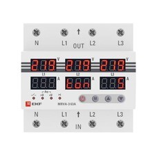 Реле напряжения EKF PROxima 230 В 63 А тип AC с дисплеем (MRVA-3-63A)