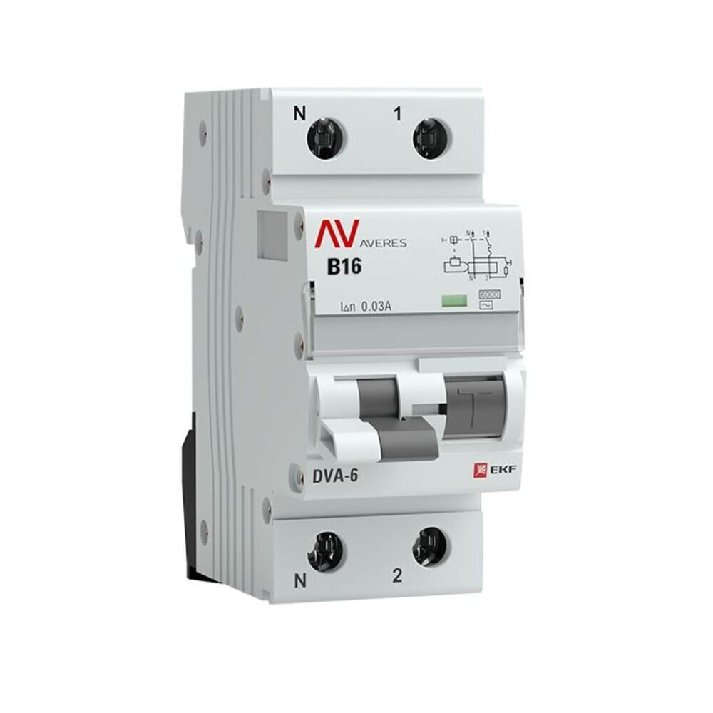 Автомат дифференциальный EKF Averes DVA-6 16А 1P+N тип AC 30 мА 6 кА (rcbo6-1pn-16B-30-ac-av)
Автомат дифференциальный EKF Averes DVA-6 16А 1P+N тип AC 30 мА 6 кА (rcbo6-1pn-16B-30-ac-av)