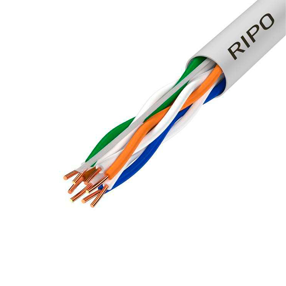 Кабель для видеонаблюдения UTP CAT5e 4х2х0,51 мм внутренний CCA Ripo Standart серый (30 м)
Кабель для видеонаблюдения UTP CAT5e 4х2х0,51 мм внутренний CCA Ripo Standart серый (30 м)
