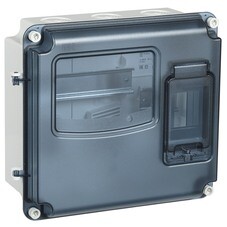 Щит учетно-распределительный навесной IEK Krepta 3 ЩУРН-П пластиковый IP66 250х285х109 мм 3 модуля прозрачная дверь (MSP1-N-03-66-L)