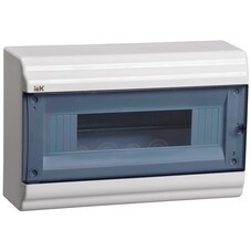 Щит распределительный навесной IEK Prime ЩРН-П-12 пластиковый IP41 190х290х100 мм прозрачная дверь (MKP82-N-12-41-10)