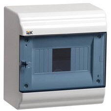 Щит распределительный навесной IEK Prime ЩРН-П-6 пластиковый IP41 190х182х100 мм прозрачная дверь (MKP82-N-06-41-20)