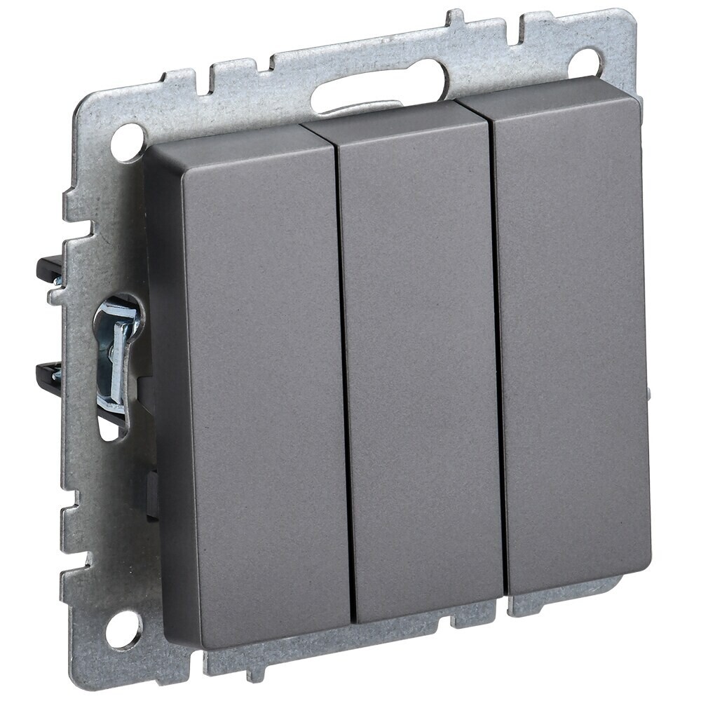 Выключатель IEK Brite ВС10-3-0-БрС трехклавишный встраиваемый сталь (BR-V30-0-10-K46)
Выключатель IEK Brite ВС10-3-0-БрС трехклавишный встраиваемый сталь (BR-V30-0-10-K46)