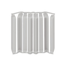 Накладка для прямоугольного плинтуса Идеал Дюра 80 мм светло-серая (8 шт.)