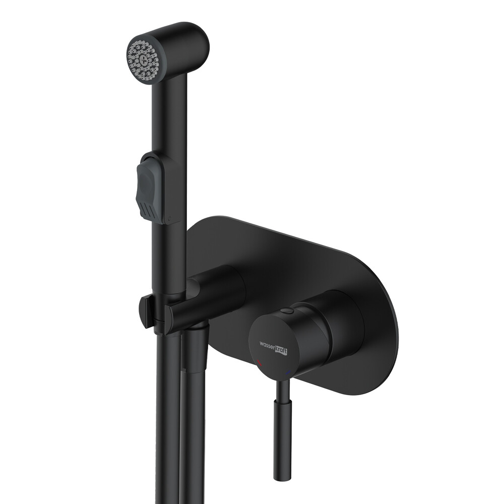 Смеситель с гигиеническим душем встраиваемый WasserKraft Gollach 3300 со скрытой частью в комплекте черный (3338) 
Смеситель с гигиеническим душем встраиваемый WasserKraft Gollach 3300 со скрытой частью в комплекте черный (3338)