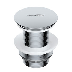 Донный клапан WasserKraft клик-клак G1 1/4 хром (A244)