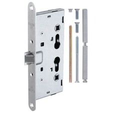 Замок врезной Fuaro AP.C-65.72-0433 FL-0433 для противопожарной двери под цилиндр никель