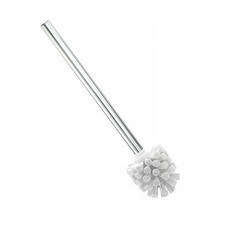 Ершик для унитаза Fora пластик хром/белый (FOR-WC001)