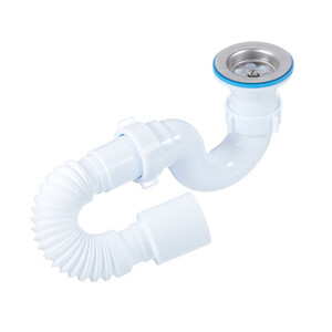 Сифон для душевого поддона АНИ пласт 1 1/2х40 мм проточный слив d50 мм с выпуском d70 мм с соединением 40/50 мм (E115)