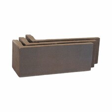 Клинкерная плитка для фасада угловая Terramatic Plato Brown AA (8 шт.= 0,14 кв.м) коричневая 185х60х71х14 мм
