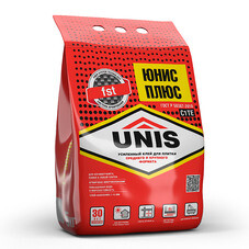 Клей для плитки/ керамогранита/ камня Unis Плюс класс C1 TE 5 кг