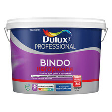 Краска моющаяся Dulux/Luxium Bindo негорючая КМ0 база BW белая 9 л