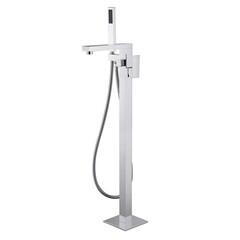 Смеситель для ванны напольный Abber Daheim хром однорычажный с лейкой (AF8215)