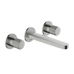 Смеситель для раковины встраиваемый WasserKraft Tauber двухвентильный никель (6445)