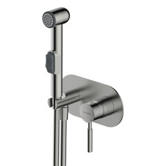 Смеситель с гигиеническим душем встраиваемый WasserKraft Wern со скрытой частью в комплекте никель (4238)