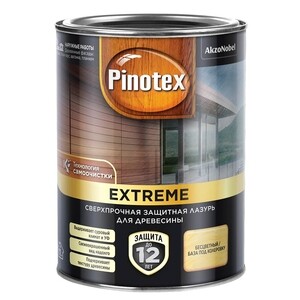 Антисептик лазурь Pinotex Extreme декоративный для дерева бесцветный основа BC 0,9 л