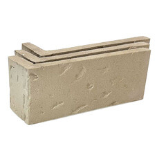 Клинкерная плитка для фасада угловая Terramatic Moon Grey AC Y 8404 Y (8 шт.= 0,14 кв.м) cерая с белым оттенком 185х60х71х14 мм