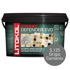 Затирка эпоксидная Litokol Starlike Defender Evo s.125 серый цемент 1 кг