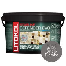 Затирка эпоксидная Litokol Starlike Defender Evo s.120 свинцово-серая 1 кг