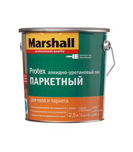 Лак алкидно-уретановый паркетный Marshall Protex бесцветный 2,5 л матовый