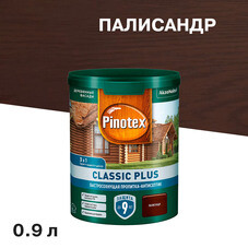Антисептик Pinotex Classic Plus 3 в 1 декоративный для дерева палисандр 0,9 л