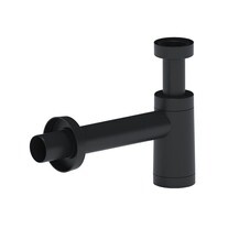 Сифон для раковины АНИ пласт 1 1/4х40 мм без выпуска с соединением 40 мм черный (BRB1004BL)