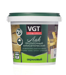 Лак антисептик акриловый VGT белый 0,9 кг