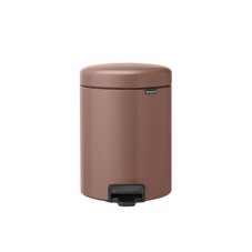 Ведро для мусора Brabantia NewIcon с крышкой 5 л металл светло-коричневое с педалью