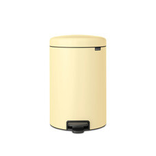 Ведро для мусора Brabantia NewIcon с крышкой 20 л металл ванильно-желтое с педалью