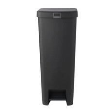 Ведро для мусора Brabantia StepUp с крышкой 40 л пластик темно-серое с педалью