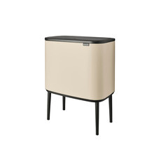 Ведро для мусора Brabantia Bo Touch Bin с крышкой двухсекционное 23/11 л металл бежевое