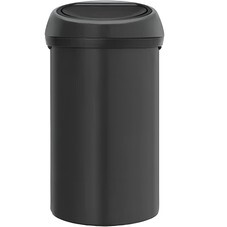 Ведро для мусора Brabantia Touch Bin с крышкой 60 л металл черное с эффектом минерального напыления