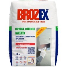 Шпаклевка гипсовая Brozex WR 80 Прима Финиш белая 17 кг