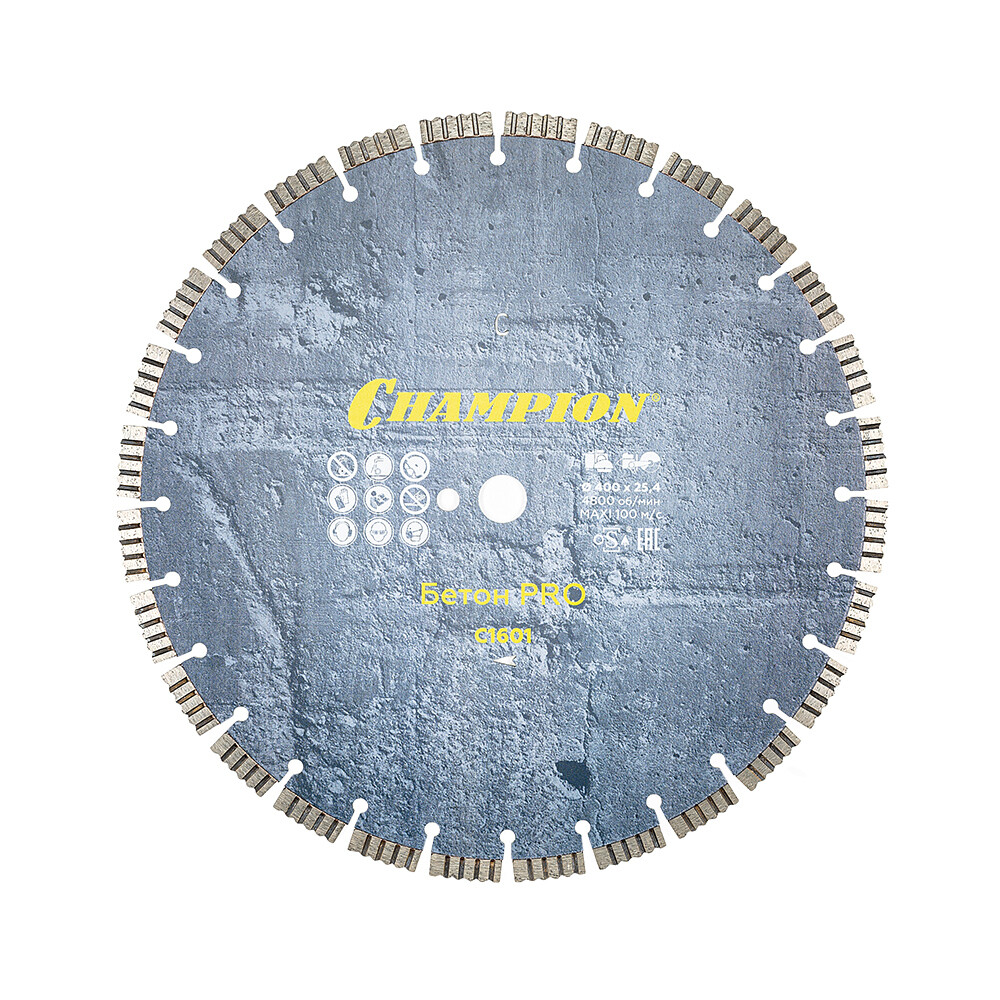 Диск алмазный по бетону Champion Concrete Crunch Pro 400x25,4x12 мм турбосегментный мокрый/сухой рез (C1601)
Диск алмазный по бетону Champion Concrete Crunch Pro 400x25,4x12 мм турбосегментный мокрый/сухой рез (C1601)