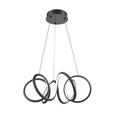 Люстра светодиодная подвесная Maytoni Curve 52 Вт 3000-4000К 26 кв.м (MOD241PL-L60BK)