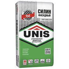 Штукатурка цементная Unis Силин Фасадный фасадная армированная 25 кг