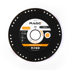 Диск алмазный по металлу Rage by Vira Metal Cutter 125х22,2х1,2 мм сплошной сухой рез (607125)