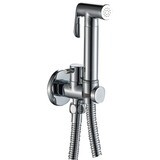 Смеситель с гигиеническим душем встраиваемый Haiba HB5501 со скрытой частью в комплекте хром (558172)