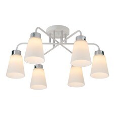 Люстра потолочная Schaffner Fattore E27 240 Вт 20 кв.м (4555-6 WH-CR)
