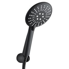 Душевой комплект Voda с лейкой с держателем черный (VS102Black)