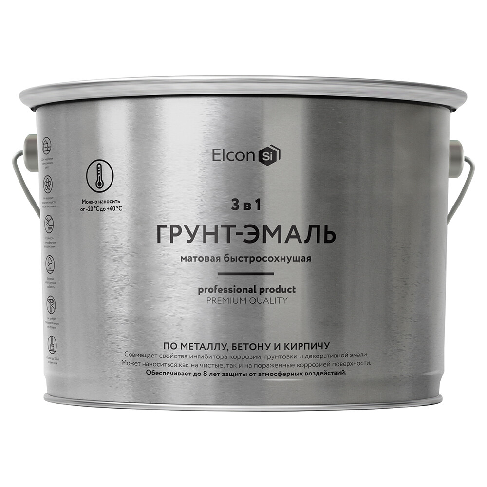 Грунт-эмаль по ржавчине 3в1 Elcon синяя RAL 5005 матовая 10 кг, Синий
Грунт-эмаль по ржавчине 3в1 Elcon синяя RAL 5005 матовая 10 кг, Синий