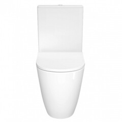 Унитаз-компакт Vitra Sento безободковый с горизонтальным выпуском с сиденьем микролифт белый (9830B003-7204)