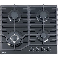 Варочная панель газовая Lauf PG-620BL 4 конфорки черная