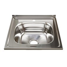 Мойка для кухни Mixline 50х50х18 см накладная с сифоном сталь (527972)