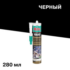 Герметик силиконовый для аквариумов и стекла Akfix 100AQ черный 280 мл